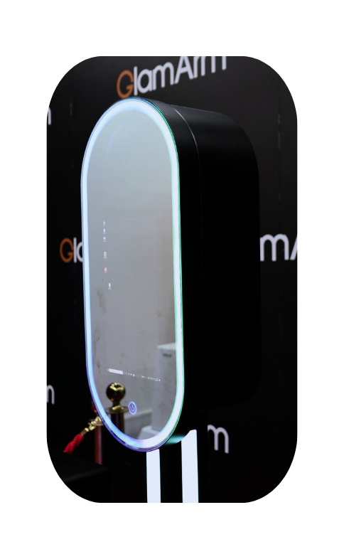 Miroir-Photobooth-Location Photobooth animé de LEDS avec écran miroir pour location à Thionville !