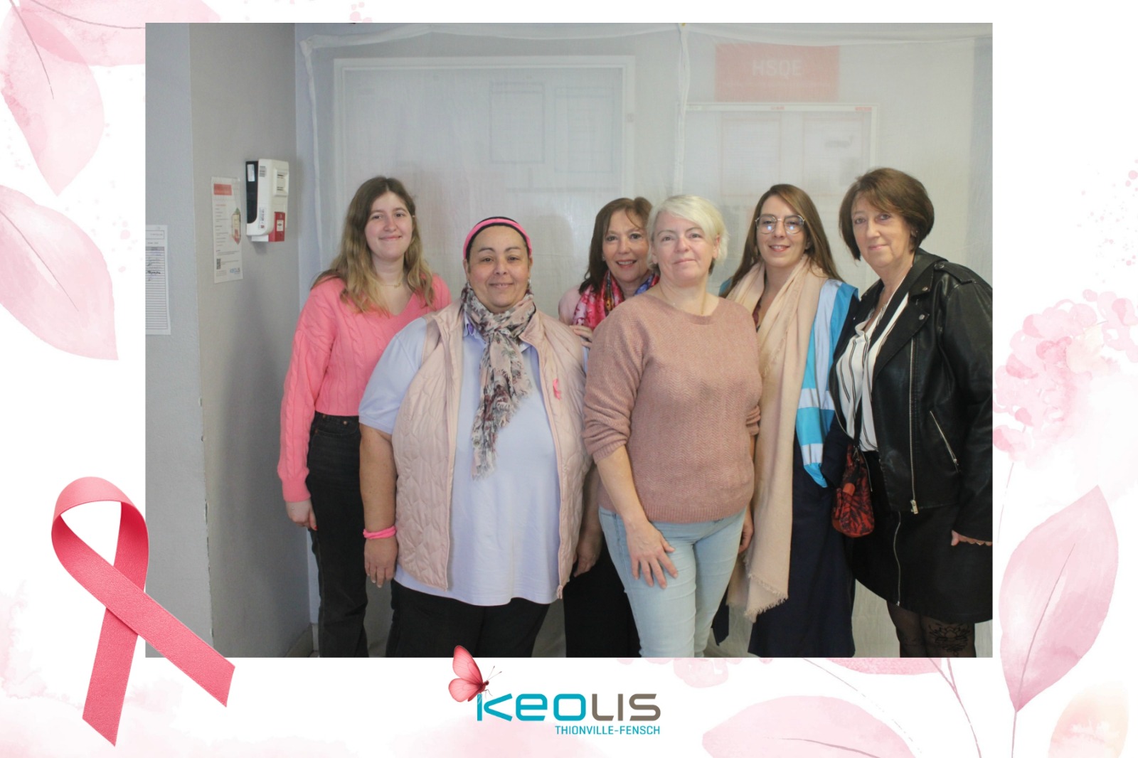 Photobooth Octobre Rose chez Keolis à Thionville : mobilisation solidaire, prises spontanées et design dédié.
