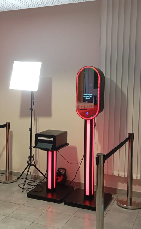 Le Photobooth miroir d'Estelle installé. 