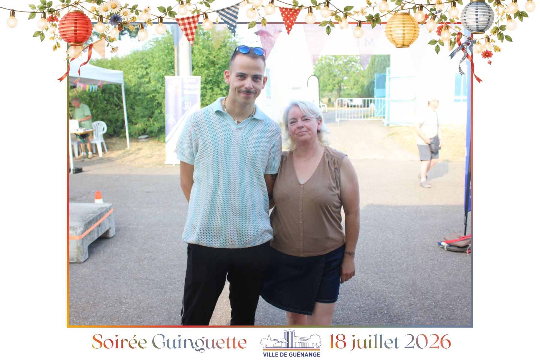 Estelle Photobooth lors de la soirée guinguette à la base nautique de Guénange
