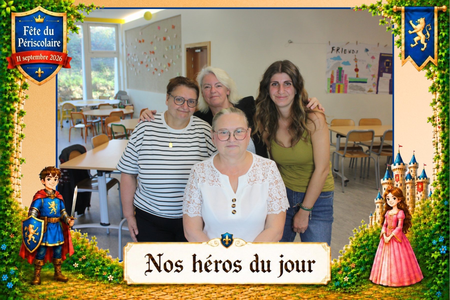 Photobooth à Hettange-Grande pour une fête périscolaire sur le thème médiéval